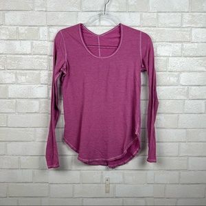 Lululemon Yogini 5 Year Long Sleeve Tee Wee Stripe Raspberry Vintage Pink